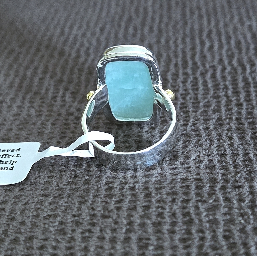 Shivam Rectangular Amazonite Statement Ring💍 - NWT - Picture 5 of 16